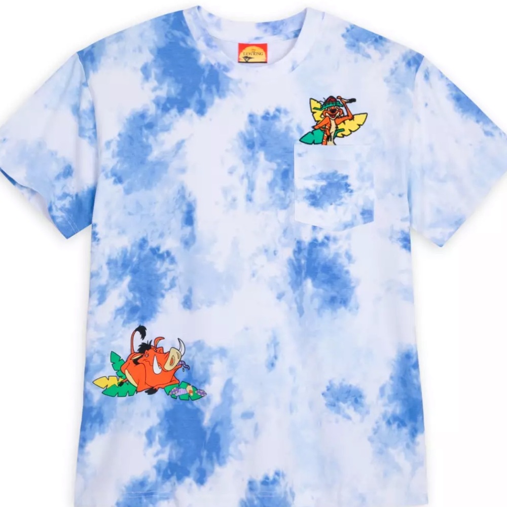 EUC - Timon and Pumbaa Tie-Dye T-Shirt for Adults - The Lion King (XL)